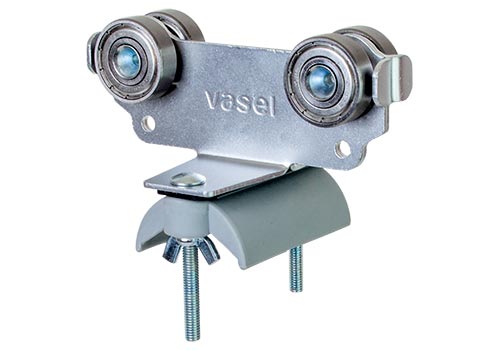 Steel Trolley with Plastic saddle for Flatform Cables